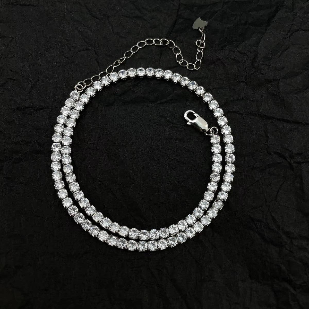 White Gold Iced Out Cuban Link Necklace 925 Silver