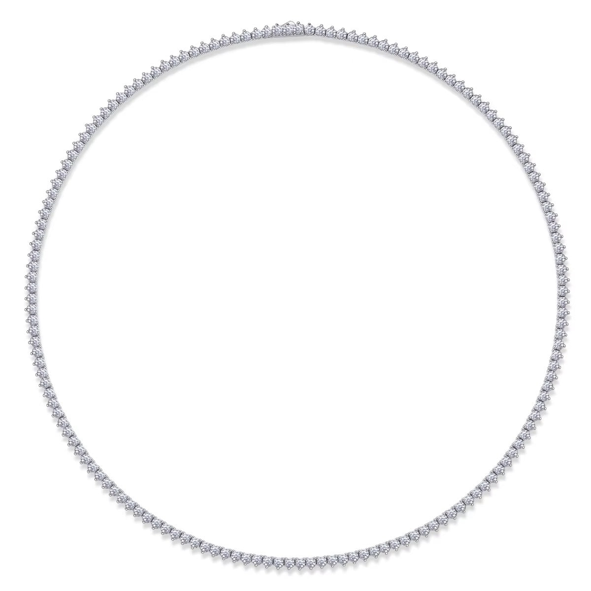 Gold Plated Sterling Silver Tennis Chain Necklace Collarbone Style