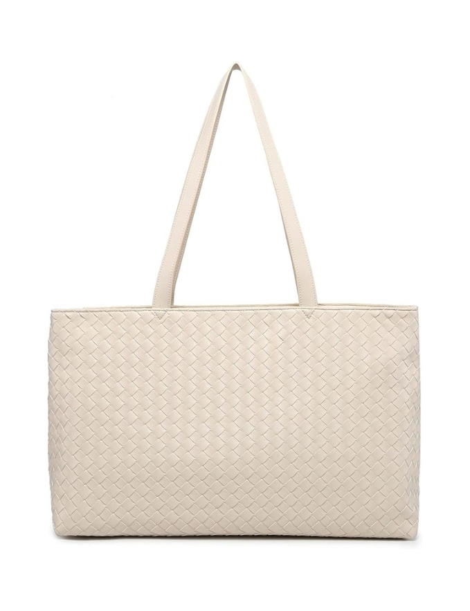 Woven Laptop Bag - White