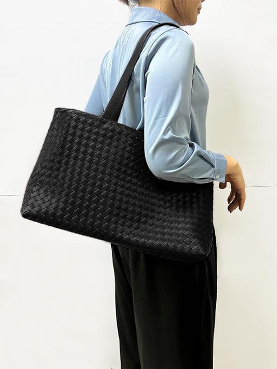 Woven Laptop Bag - Black
