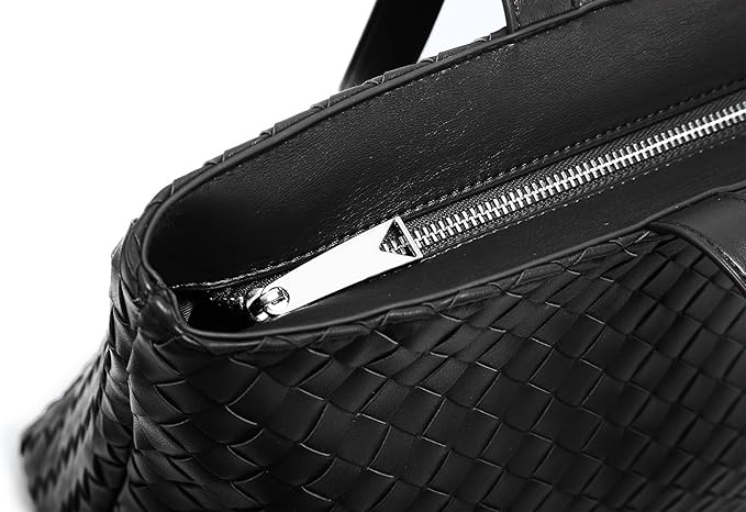 Woven Laptop Bag - Black
