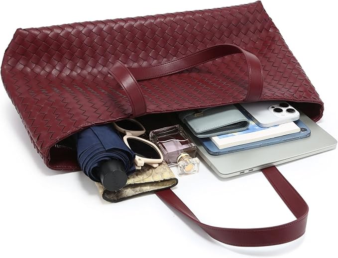 Woven Laptop Bag - Red