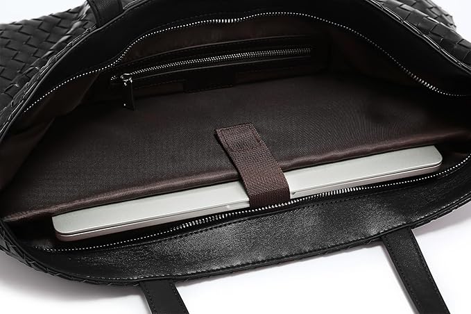 Woven Laptop Bag - Black