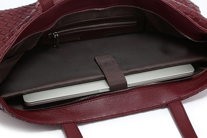 Woven Laptop Bag - Red