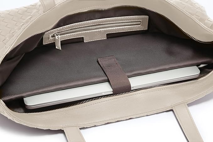 Woven Laptop Bag - White