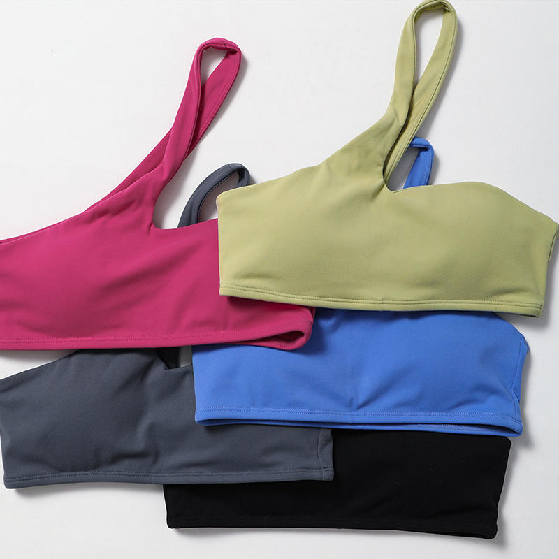 One-Shoulder Shockproof Sports Bra