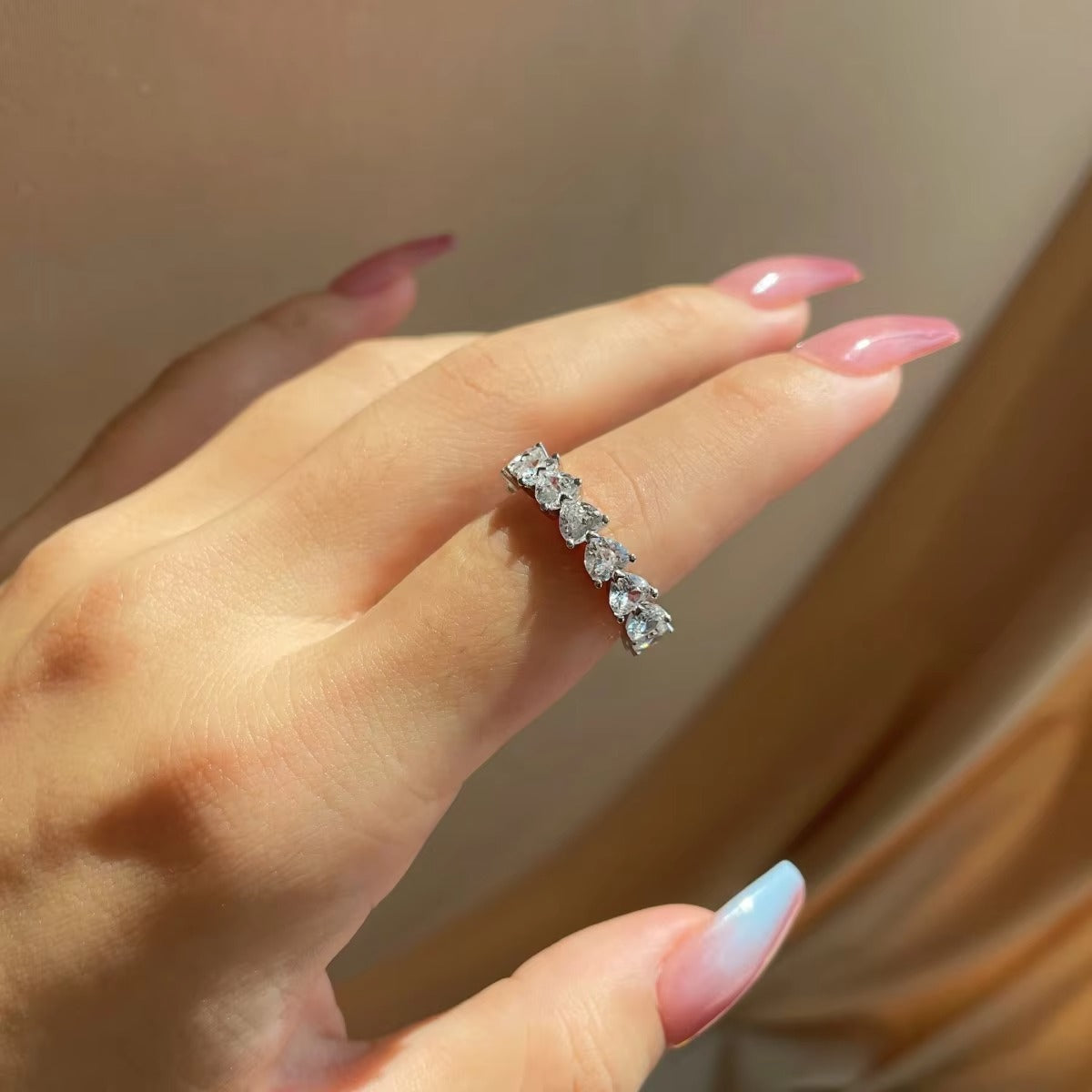 Full Eternity Zircon Ring – 925 Sterling Silver