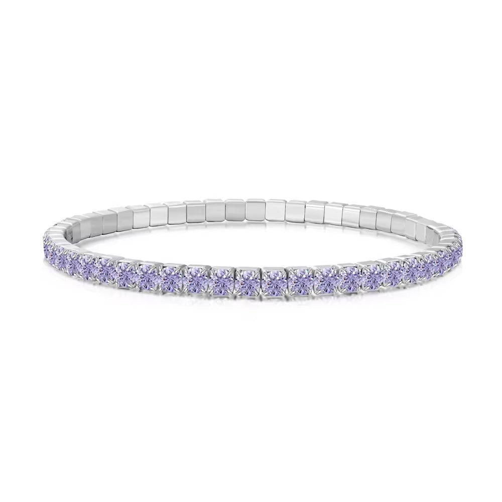 Birthstone Tennis Bracelet Purple