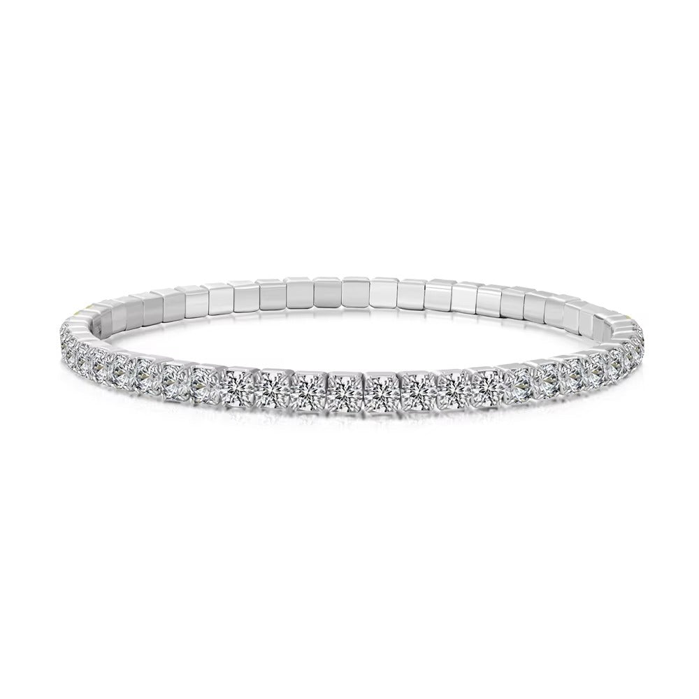 Birthstone Tennis Bracelet Silver