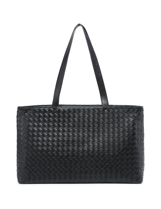 Woven Laptop Bag - Black