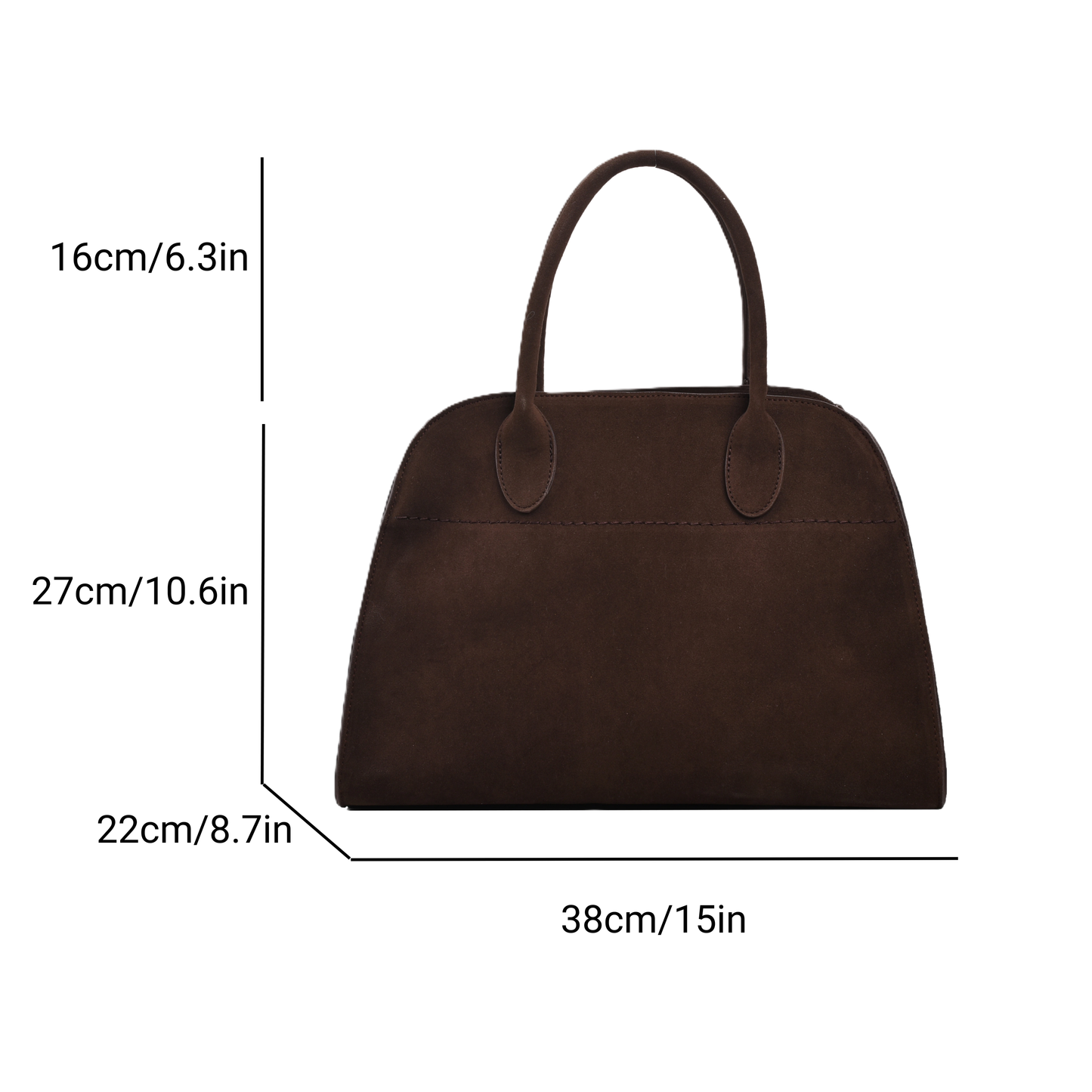 Classic Suede Large Capacity Tote Handbag