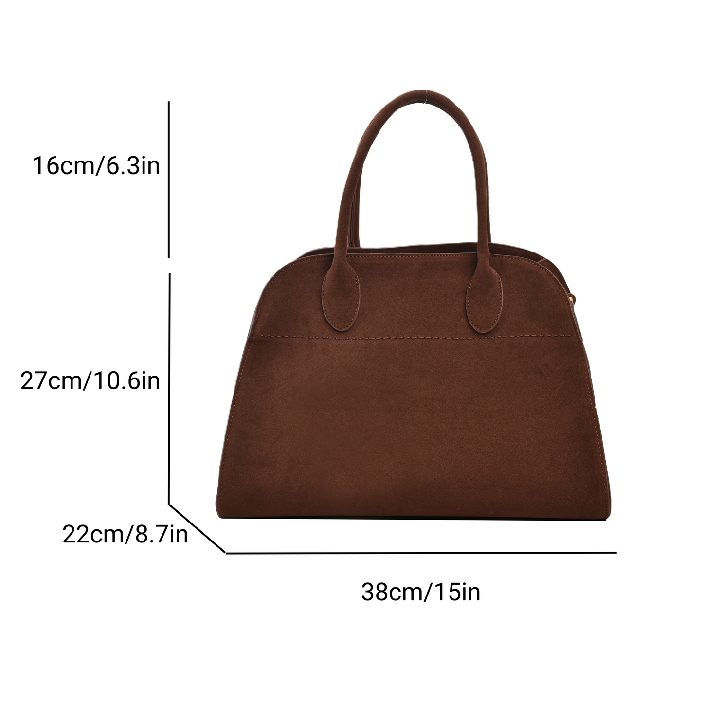 Classic Suede Large Capacity Tote Handbag