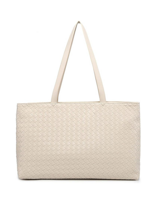 Woven Laptop Bag - White