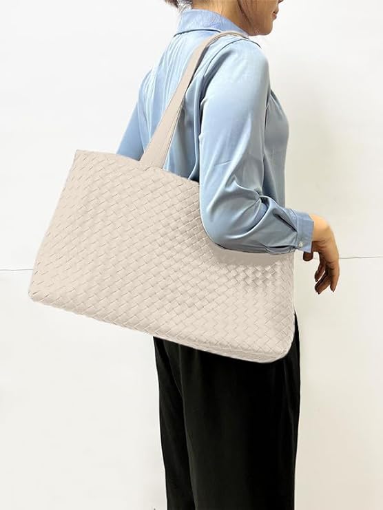 Woven Laptop Bag - White