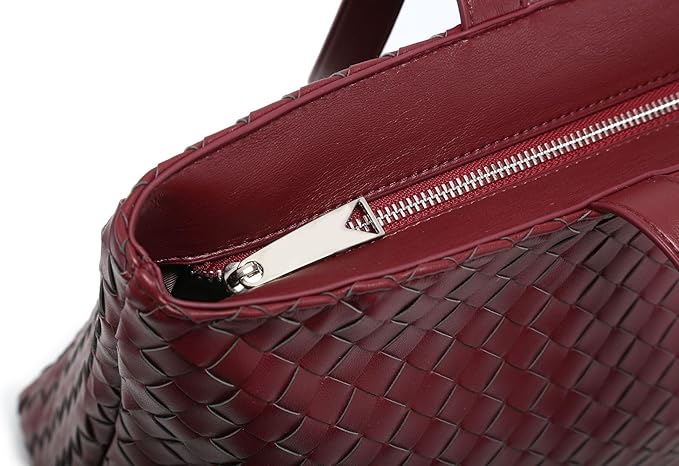 Woven Laptop Bag - Red