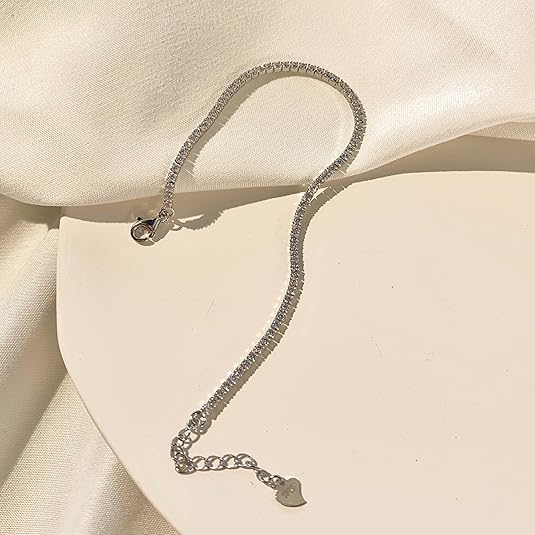 Sterling Silver Tennis Bracelet Lobster Claw 3mm Silver