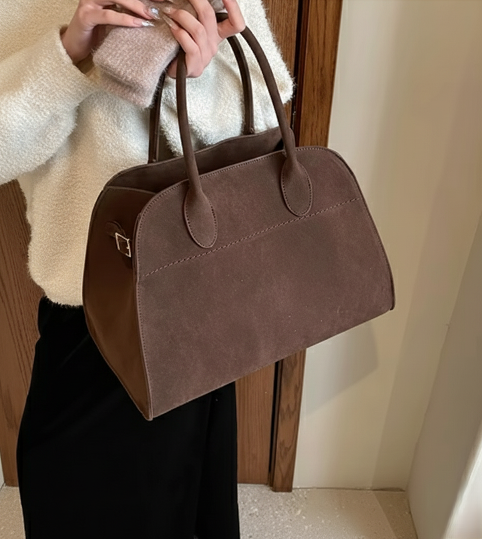 Classic Suede Large Capacity Tote Handbag