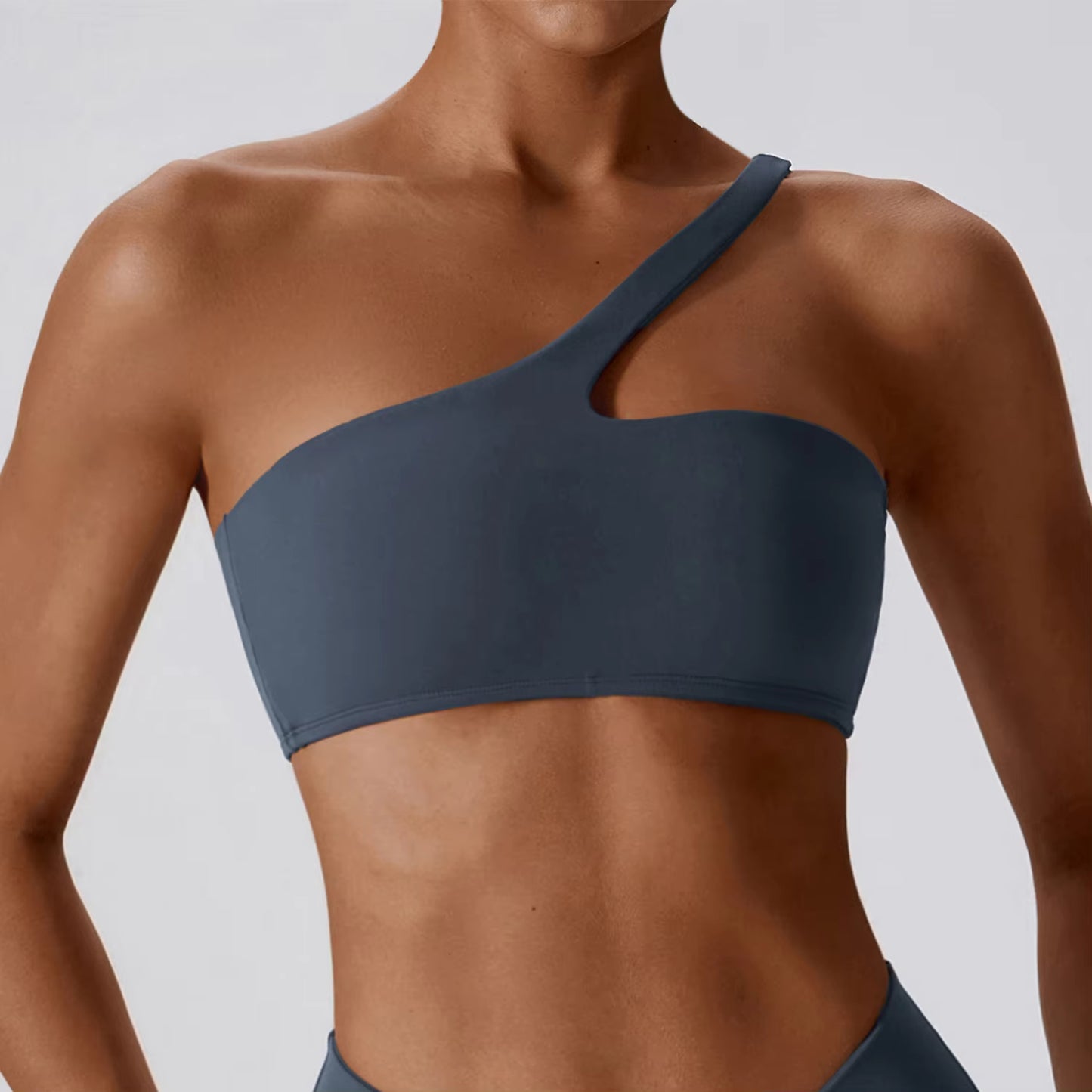 One-Shoulder Shockproof Sports Bra