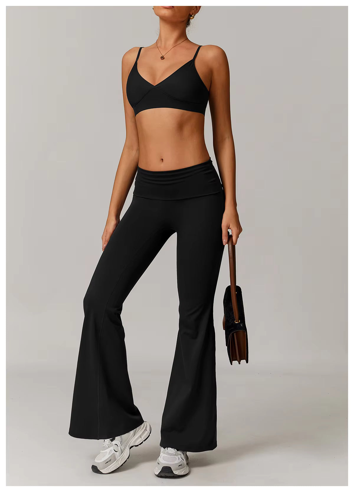 Recycled High-Waist Flared Yoga Pants