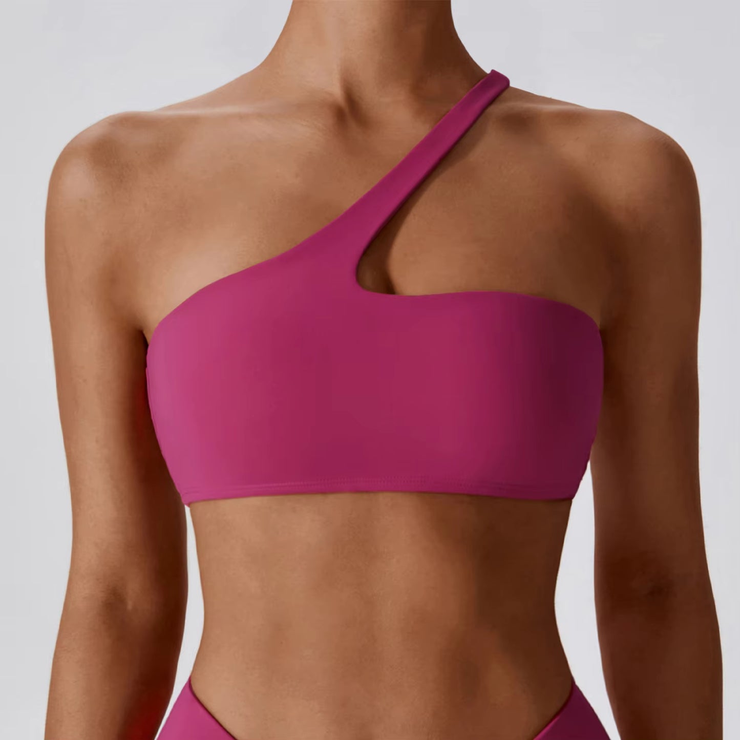 One-Shoulder Shockproof Sports Bra