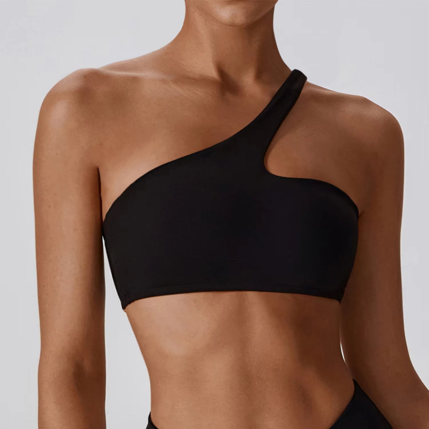One-Shoulder Shockproof Sports Bra