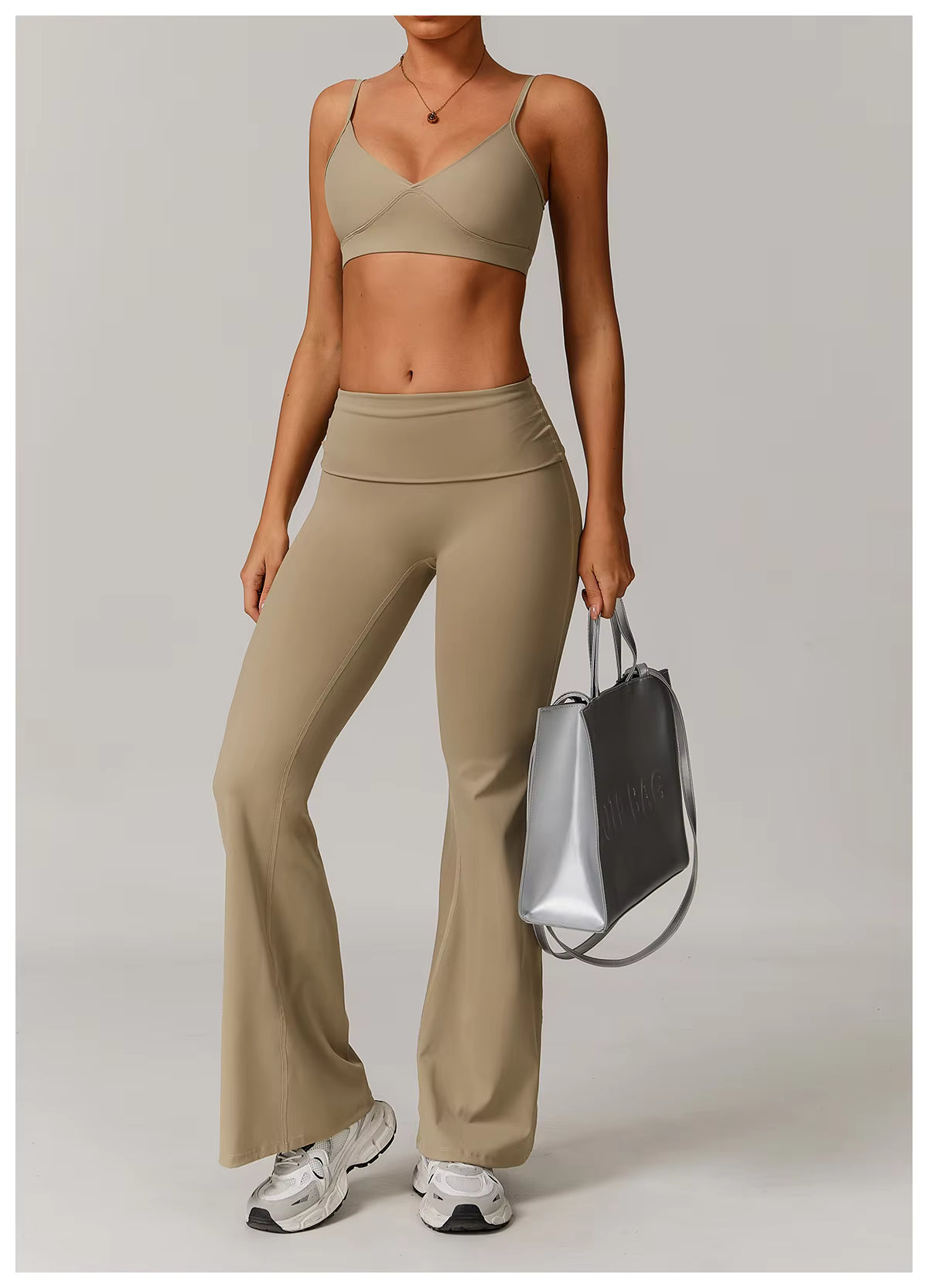 Recycled High-Waist Flared Yoga Pants