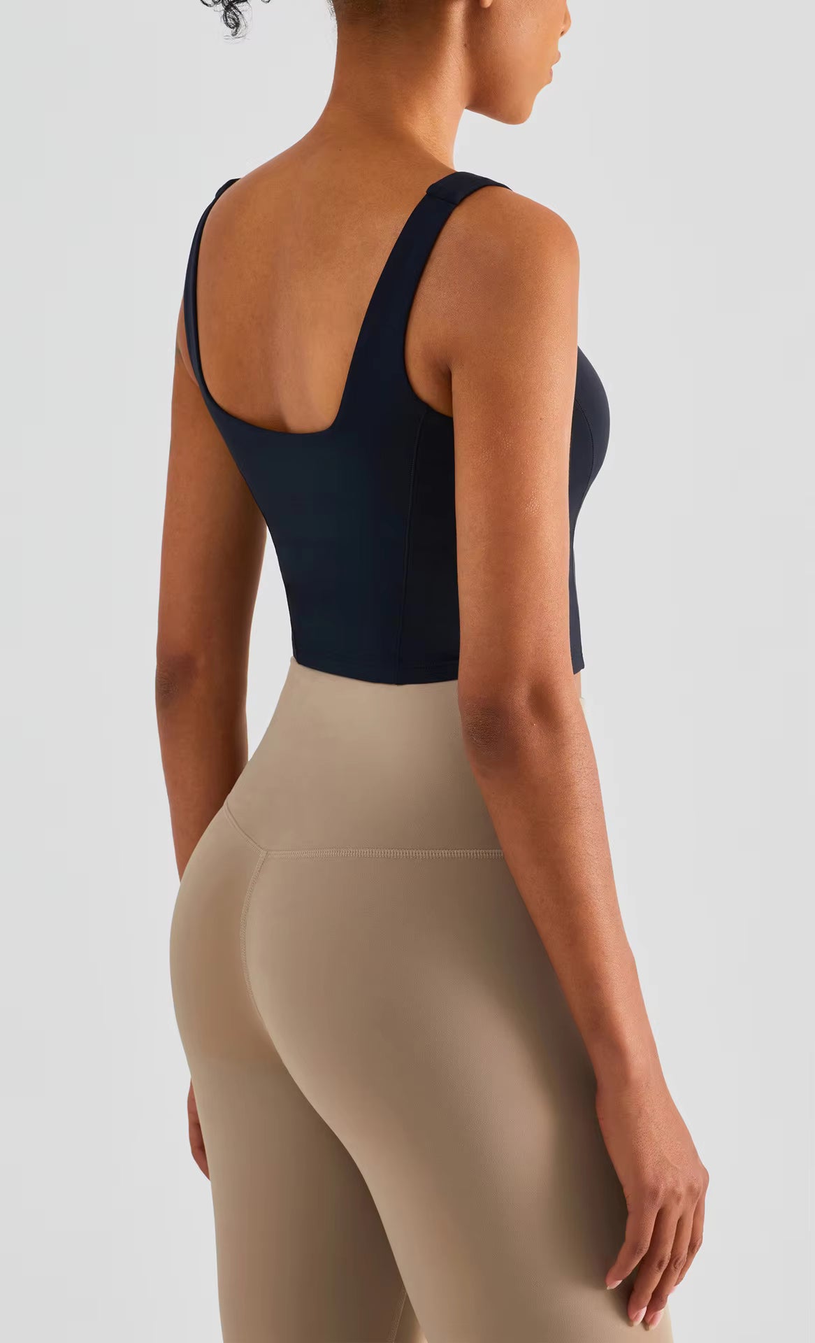 Seamless Yoga Top with Built-In Bra