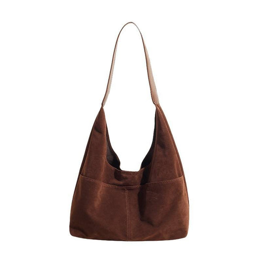 Retro Suede Shoulder Bag