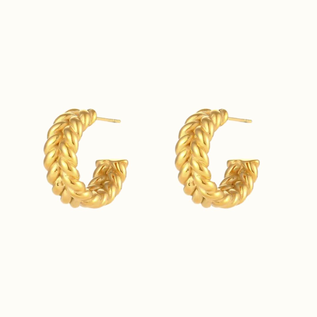 Wheat Grain Hoop Earrings