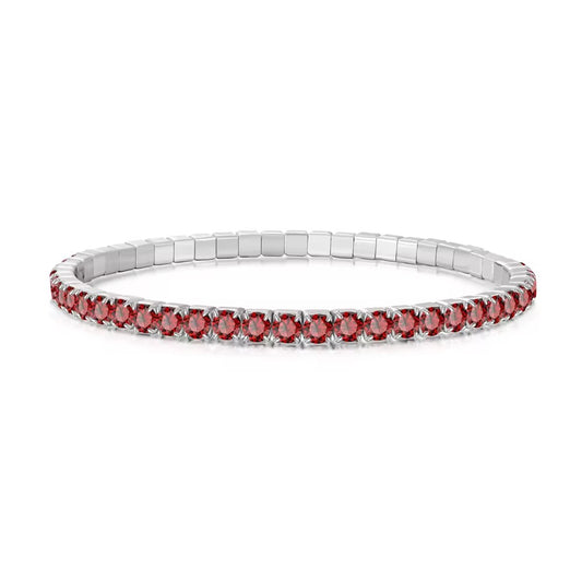 Birthstone Tennis Bracelet Red