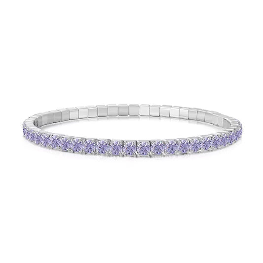 Birthstone Tennis Bracelet Purple