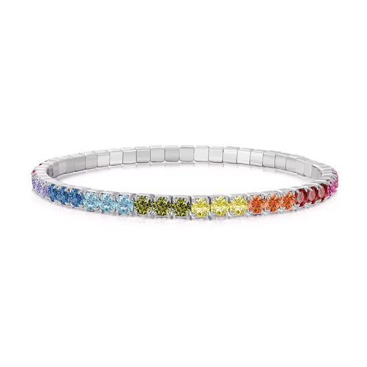 Birthstone Tennis Bracelet Rainbow