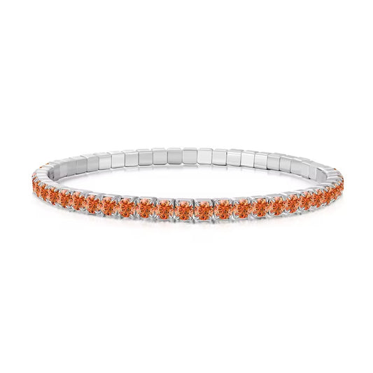 Birthstone Tennis Bracelet Orange